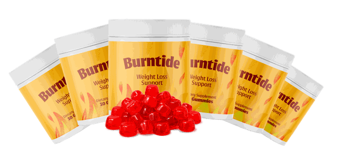 Six bottles of Burntide metabolism gummies